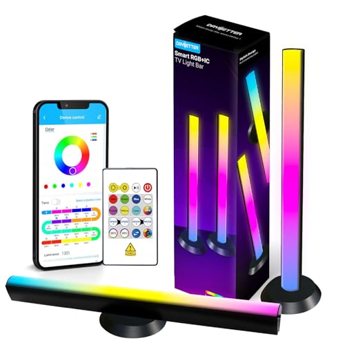 DAYBETTER Smart LED Light Bars, RGB Light Bar, 14 Inches TV Backlights with Scene and Music Modes, Smart Light Bars with M...