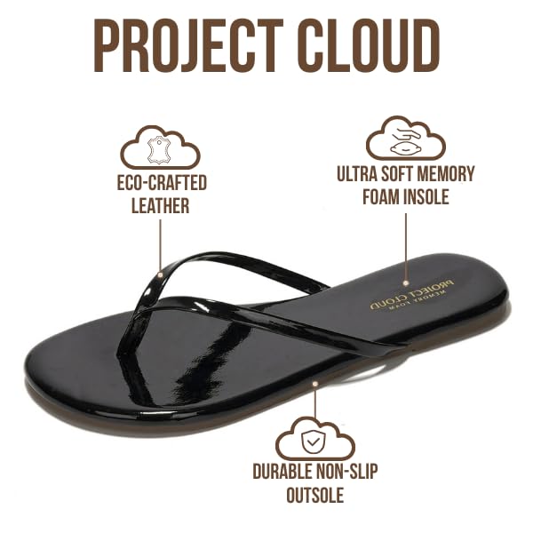 Project Cloud Flip Flops for Women Footwear- Lightweight and Memory Foam Insole Sandals for Women 2026 - Durable Non-Slip ...