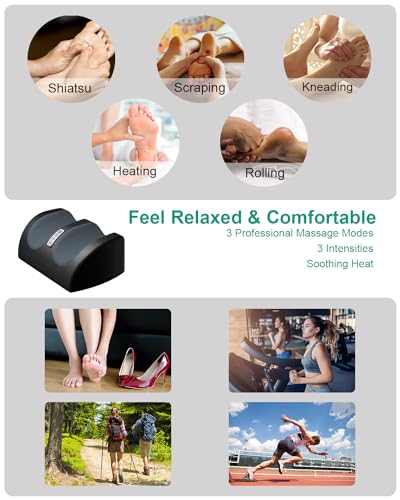 LINGTENG Shiatsu Foot Massager with Heat, FSA Eligible HSA Foot Massager for Foot Massage and Calf Massage, Foot and Calf ...