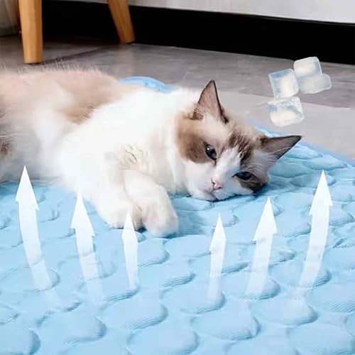 Cat Cooling Mat, Cooling Pad for Dog, Reversible Cool & Warm, All-Season Use, Anti - Slip, Machine Washable, Ideal for Dog...