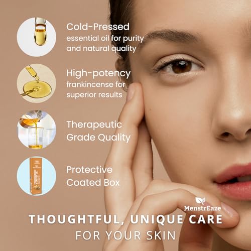 Castor Oil Roll On and Frankincense Essential Oil for Face, High Potency Eye Roller for Skin, 100% Pure Natural Moisturize...