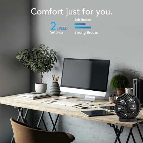 Vornado SPHERE Personal Adjustable Fan, Quiet Operation, Targeted Cooling Airflow, 2 Speed Settings, Manual Control, Detac...