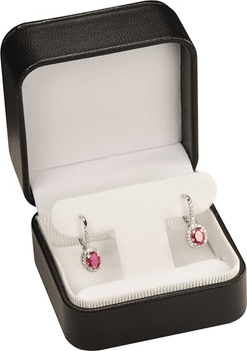 LAODA T Style Earring Gift Box for Hoops, Dangling and Leverback Earrings Luxury PU Leather Material Multiple Use Necklace...