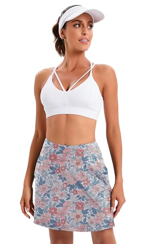 Oyamiki Women's Active Athletic Skort Lightweight Tennis Skirt Perfect for Running Training Sports Golf