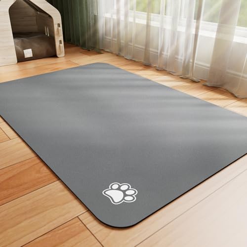HotLive Dog Food Mat - Absorbent Cat Mat for Food and Water, No Stains Pet Feeding Bowl Mat, Easy to Clean Pet Placemats, ...