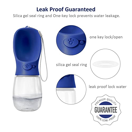 WePet Portable Dog Water Bottle, 12 OZ, Leak Proof Puppy Water Dispenser with Drinking Feeder for Pets Outdoor Walking, Hi...