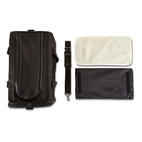 Amazon Basics Airline Approved Soft-Sided Mesh Pet Travel Carrier with Shoulder Strap, Portable, Washable Removable Fleece...