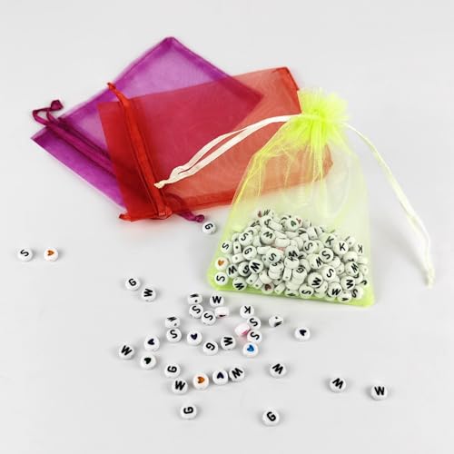CHTUGEM 10 Pcs 3x4 Inch Mix Color Organza Bags with Drawstring - Sheer Jewelry Gift Pouches for Wedding Party Favors, Chri...