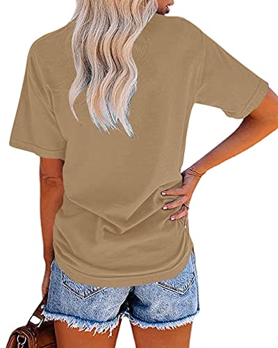 MaQiYa Womens Cute Sunflower Graphic Printed Tee Shirts Vintage Short Sleeve Cotton Shirts Tops
