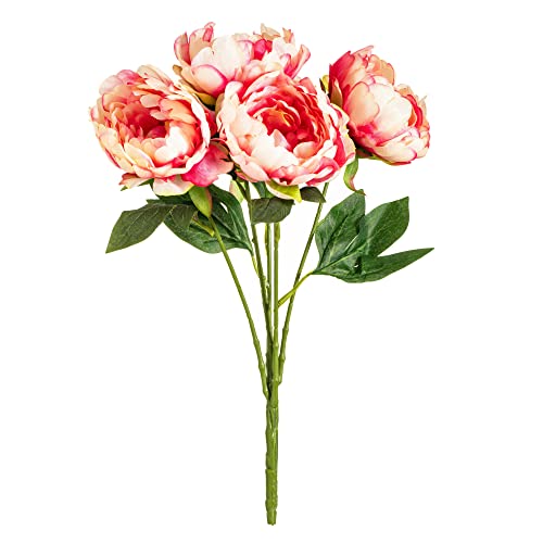 Vickerman Everyday Artificial Pink Peony Bunch 20" Long - Premium Faux Floral Decor for Wedding or Everyday Arrangements -...
