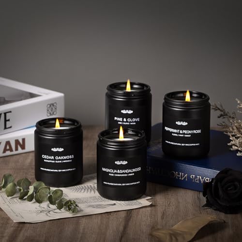 6 Pack Candles for Home Scented Aromatherapy Candles Gifts Set for Men, Men Candle Set, 42 oz 300 Hour Long Lasting Candle...