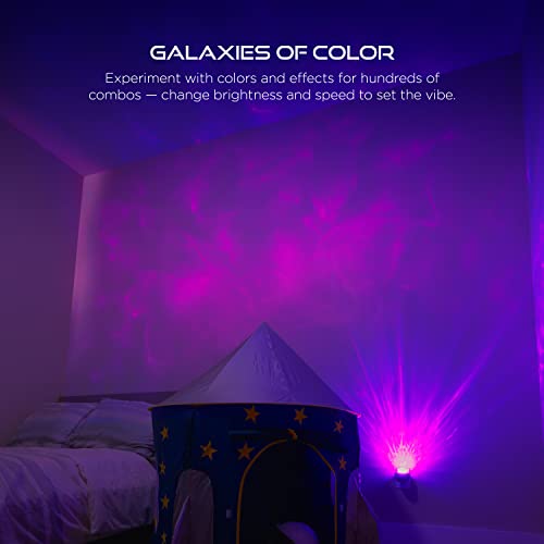 Enbrighten Galaxy Projector Plug in Night Light for Kids LED Lights for Bedroom Space Nightlight Aurora Playroom Game Room...