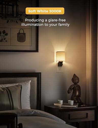 L LOHAS LED Night Lights Plug into Wall, Plug in Night Light Dimmable, Farmhouse Decorative Nightlights Plug in Wall, Ligh...