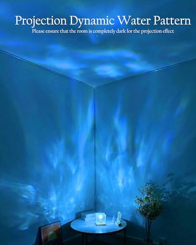 Deogos Mood Lighting,Rechargeable Northern Lights Cube Ambient Lighting Ocean Wave Projector Light Aurora Glow Lamp,16 Col...