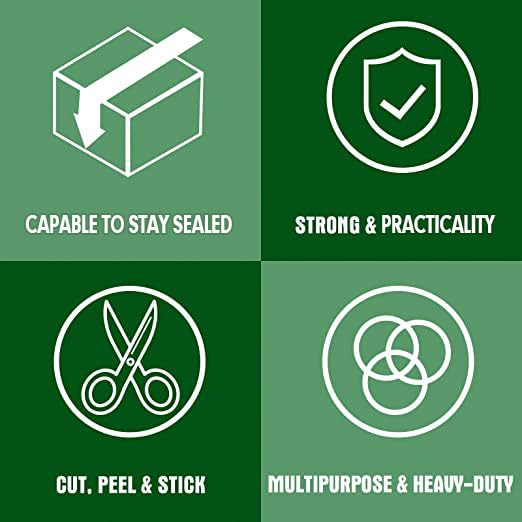 HERKKA Clear Packing Tape, 36 Rolls Heavy Duty Packaging Tape for Shipping Packaging Moving Sealing, Thicker Clear Packing...