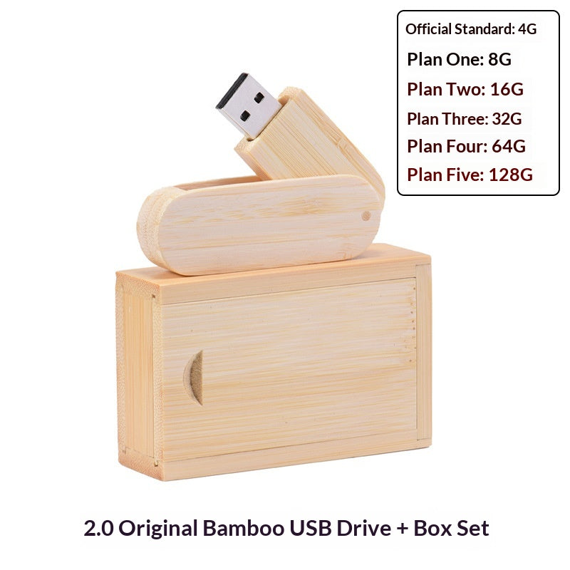 Wooden Box Computer USB Drive Commemorative Gift