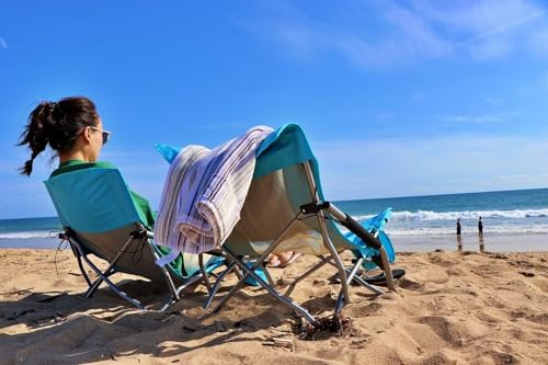 Nice C Low Beach Chair, Beach Chairs for Adults 2 Pack, Sling, Folding, Portable, Concert, Kids, Boat, River, Sand Chair, ...