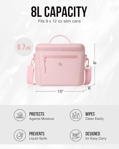 GLORIEROO Insulated Lunch Box Bag Women Girls - Waterproof Leakproof Lightweight Reusable Cooler for School Work Picnic - ...