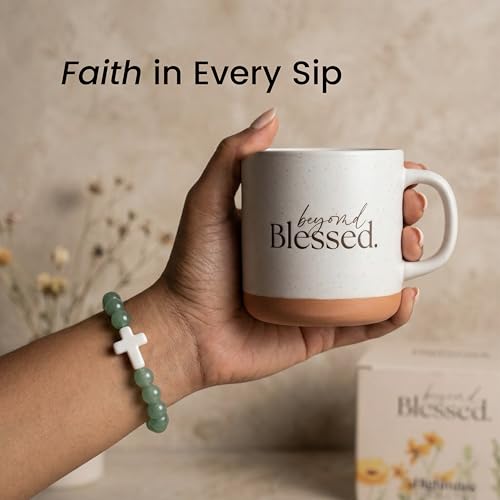 Christian Gift Set for Women, Faith Based Box with Mug, Journal, Prayer Cards, Bracelet and Keepsake, Religious Present, I...