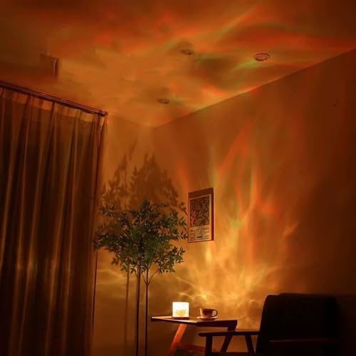 Ocean Wave Projector Light - 16-Color Luminorthe Cube Lamp with Remote, 3D Holographic Water Ripple Romantic Ambient Light...