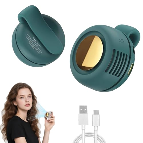 EISNZLAN Portable Silent Mini Bladeless Fan Clip On,Small Clip Fan, Adjustable 3 Speeds Suspended, Waist Fans forclip onfa...