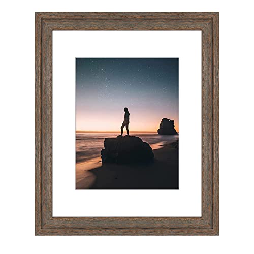 Golden State Art, 16x20 Picture Frame - Displays 11x14 Photo with Mat or 16x20 Without Mat, Wide Moulding Solid Wood Frame...