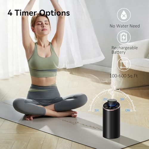 Waterless Essential Oil Diffuser Aromatherapy Scent Diffusers for Home Large Room, Bedroom, Car, Office, Desk, Battery Ope...