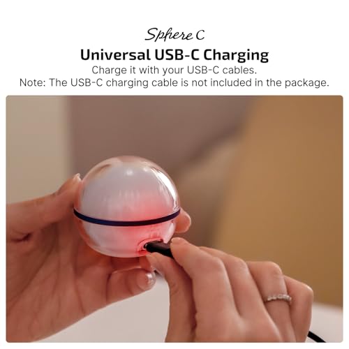 OLIGHT Sphere C Smart Night Light, USB-C Rechargeable, Ambient Table Lamp with APP Control, 75 Lumens RGB Dimmable Bedside...