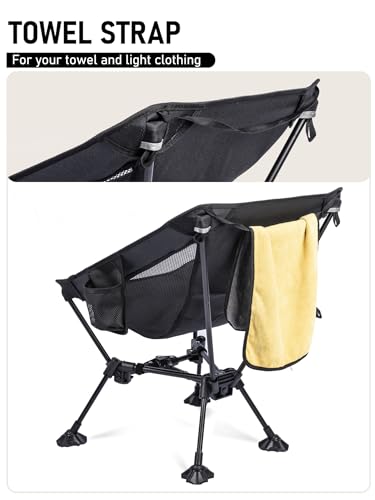 WildCall Lightweight Folding Camping Chair Compact Beach Chair with Anti-Sinking Large Feet