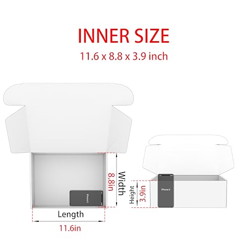 Lmuze Pink Shipping Boxes for Small Business Pack of 20-12x9x4 inches Cardboard Corrugated Mailer Boxes for Shipping Packa...