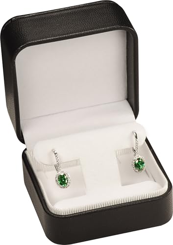 LAODA T Style Earring Gift Box for Hoops, Dangling and Leverback Earrings Luxury PU Leather Material Multiple Use Necklace...
