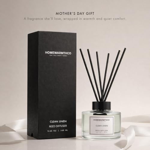 Clean Linen Reed Diffuser Set - Luxury Fragrance Reed Diffusers for Home. Office, Bathroom, Kitchen and Home Decor - Long-...