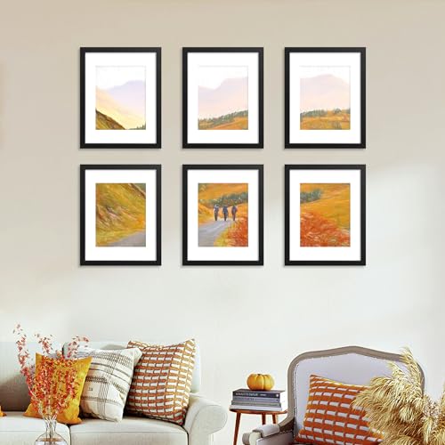 decorUhome 11x14 Picture Frame, Display Pictures 8x10 with Mat or 11x14 without Mat, Wall Mounting Photo Frame, Black, 1 Pack