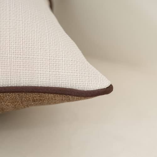 Yangest Patchwork Pillow Cover 12x20 Inch Luxury Cotton and Linen Cushion Cover Rectangle Pillowcover for Couch Bedroom Li...