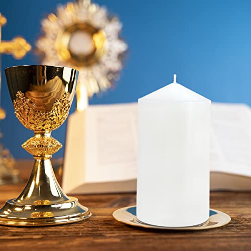 Pillar Candles 3 x 4, 6, and 8 inches, Large Handmade Candles Set of 3, Decorative Candles for Wedding, Home Decoration, D...