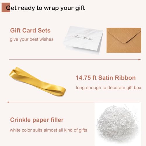 Mefleet 16x12x8 Inches Large Gift Box with Lid for Presents Big Deep Black Gift Boxes 1 Pack for Christmas, Birthday, Vale...