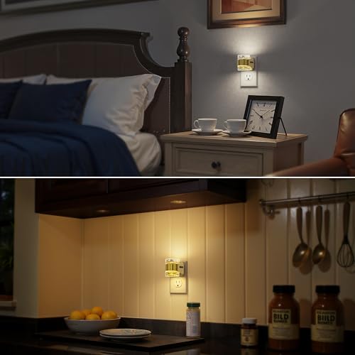 Briignite Night Light 2 Pack, Dimmable Night Lights Plug Into Wall with Bubble Design 3000K/4000K/5000K & 3 Brightness Lev...