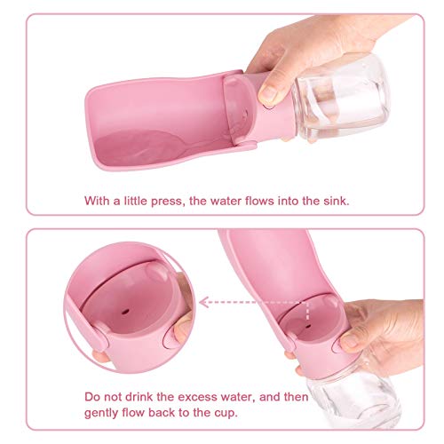Portable Dog Water Bottle, Foldable Dog Water Bottle Leak Proof Dispenser for Puppy Small Medium Large Dogs, Pet Drink Cup...