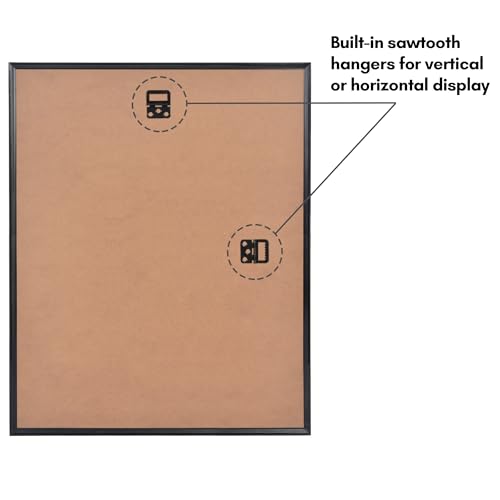 Americanflat 16x20 Picture Frame with Polished Front Cover - Slide-In Photo Frame with Buildable Molding - Fusion Collecti...