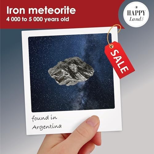 happylandgifts® Romantic Gift Set | Shooting Star | Unusual Gift | Real Meteorite in Red Heart Box | Tea Light | Rose Peta...