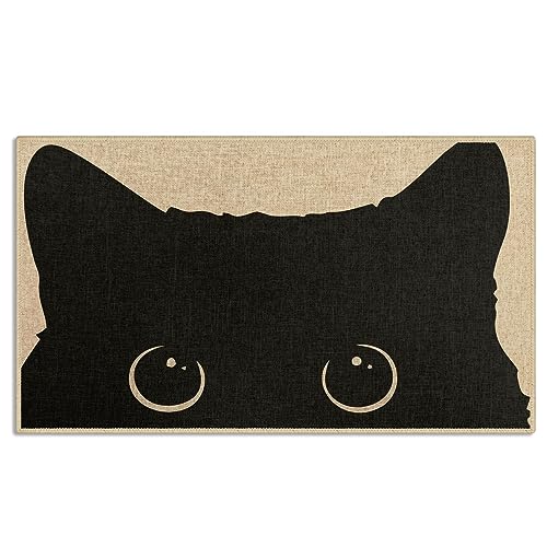 Arttown Cat Door Rug, Cute Cat Blessed Welcome Mat, Doormats Front Doormat Outdoor Indoor Entrance Rug Floor Mat Non Slip ...