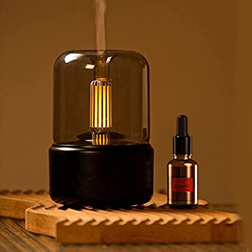 Candlelight Flame Air Diffuser,Portable Essential Oil Diffuser Noiseless 120ML Aroma Diffuser Waterless Auto-Off Protectio...