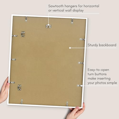 Americanflat 20x24 Picture Frame with Polished Plexiglass - Use as 16x20 Frame with Mat or Display 20x24 Photo Without Mat...