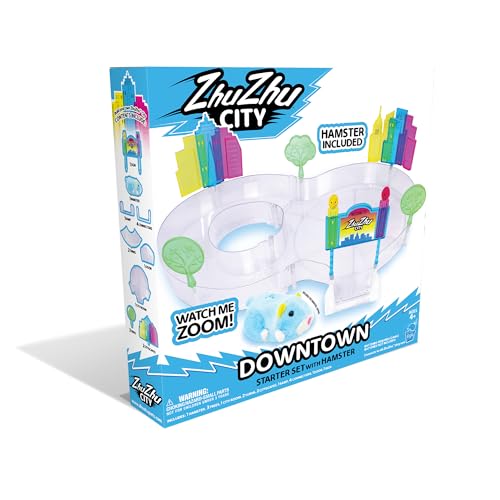 ZhuZhu City Downtown Starter Playset – Interactive Electronic Hamster Toy with Pipsqueak & Sophie – 40+ Sounds & Actions –...