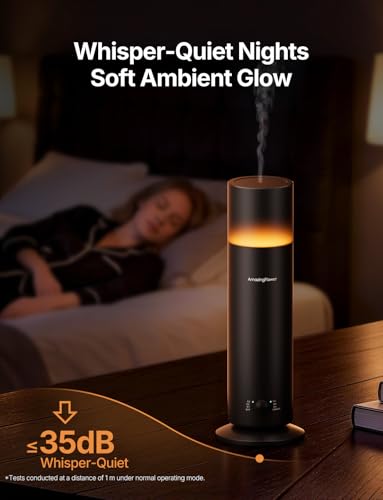 Waterless Essential Oil Diffuser, Smart Scent Diffuser with Nightlight, Smart Schedules, Up to 1100 sq ft, App Control Col...