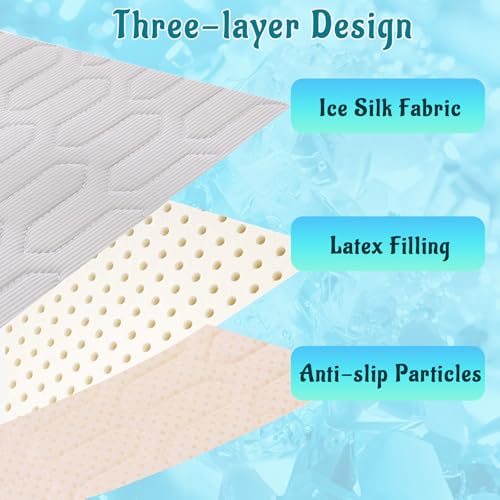 PWMENLK Cordless Cat Window Perch, Cats Dogs Hammock Cooling Mat, Summer Ice Silk Pad for Animal, Washable Chew-Proof Slee...