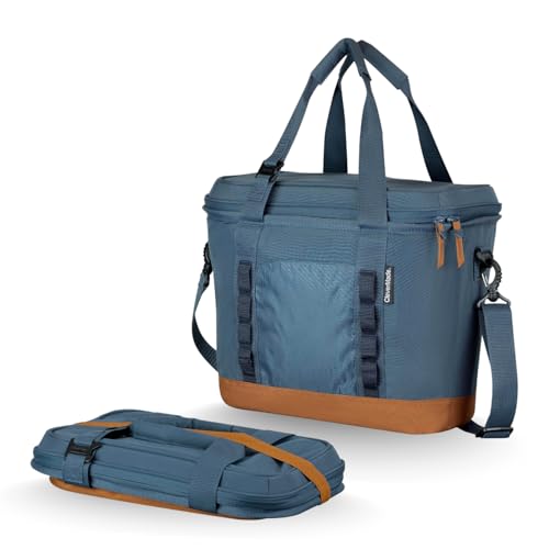 CleverMade Pacifica Collapsible Cooler Bag – Medium Portable Cooler Bag for Travel, Foldable Insulated Cooler for Beach, P...