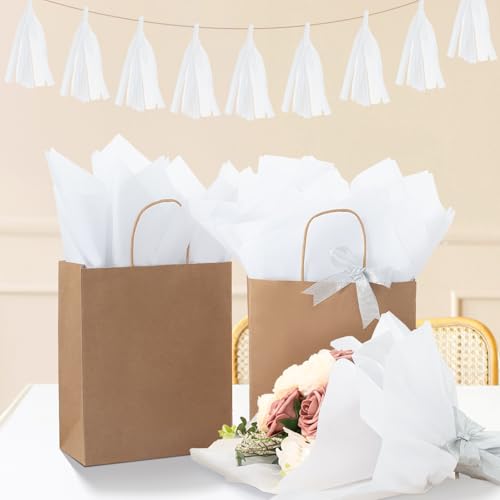 Simetufy White Tissue Paper for Gift Bags, 115 Sheets of 14 x 20 Inches White Wrapping Paper, Gift Wrapping Tissue Paper B...