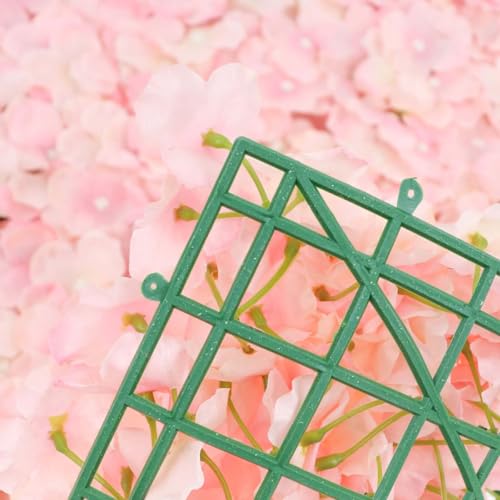 Efavormart 4 PCS Blush Silk Hydrangea Flower Mat Wall Wedding Event Decor for DIY Centerpieces Arrangements Party Home Dec...