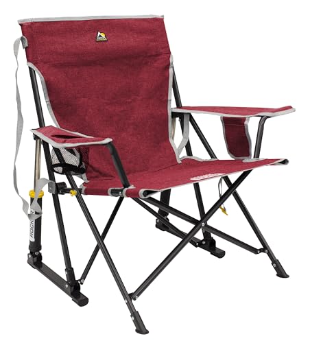 GCI Outdoor Kickback Rocker Camping Chair | Portable Folding Rocking Chair with Durable Armrests, Drink Holder & Relaxed L...